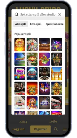 Søk etter et spill på LuckySpins